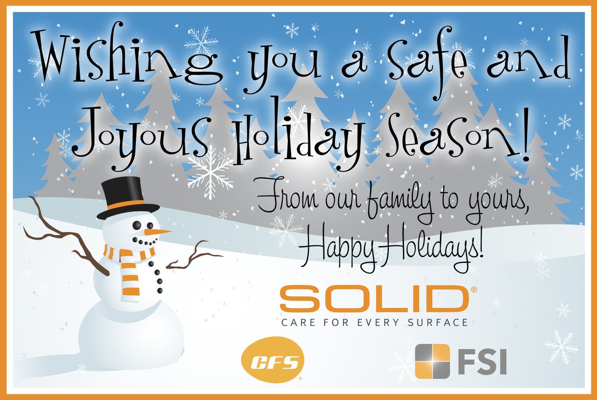 solid_care's tweet photo. We wish you a wonderful holiday season and a very happy new year! #HappyHolidays #FacilitiesMgmt @CFSSurfaceCare https://t.co/Qm4D4cPIKx