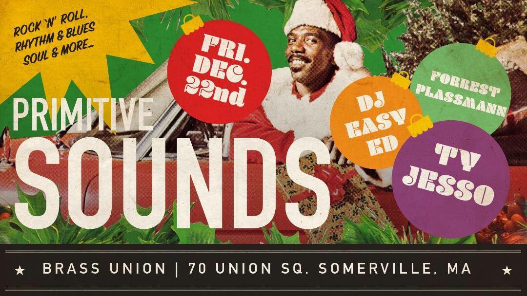 Tonight! A special Friday night holiday party edition of Primitive Sounds with guest DJ Ty Jesso of Soulelujah spinning w DJ Easy Ed and Forrest Plassmann! All vinyl all night, no cover, 9pm-2am @BrassUnion in Union Square!