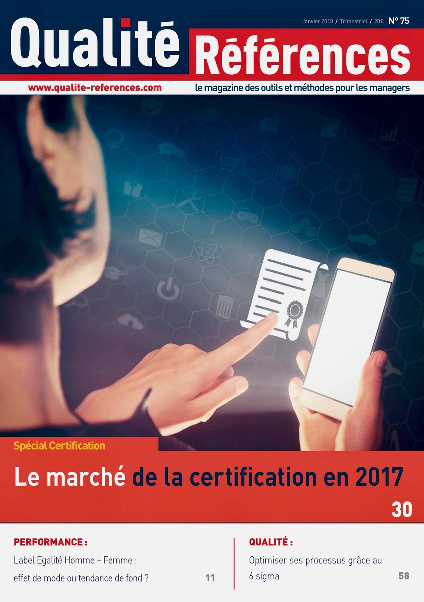 En avant première ! La couverture du prochain numéro de notre Revue <a href="/qualiteref/">Qualité Références</a> Disponible début Janvier 2018! Rendez-vous sur lnkd.in/dJKdgu5