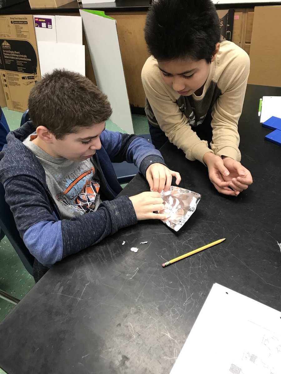 bs_ms61's tweet photo. Our students are preparing for battle! Buoyancy vs Gravity! Who will win in our boat building competition?! 

@BayShoreMSLrnrs @BayShoreSchools https://t.co/DmXjiUNzje