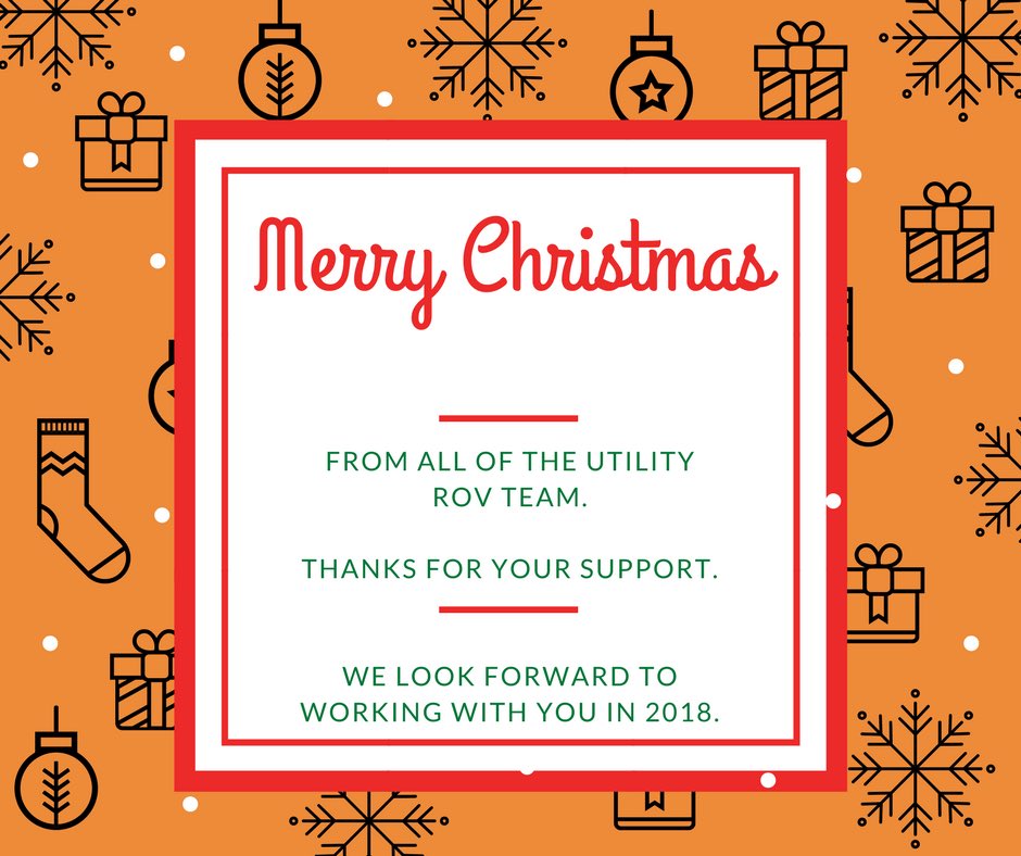 UtilityROV's tweet photo. It's the start of the holidays, but we're still working away with 2 systems offshore and ready at the drop of a (Santa) hat if you need us. https://t.co/fnxRiXr4zH