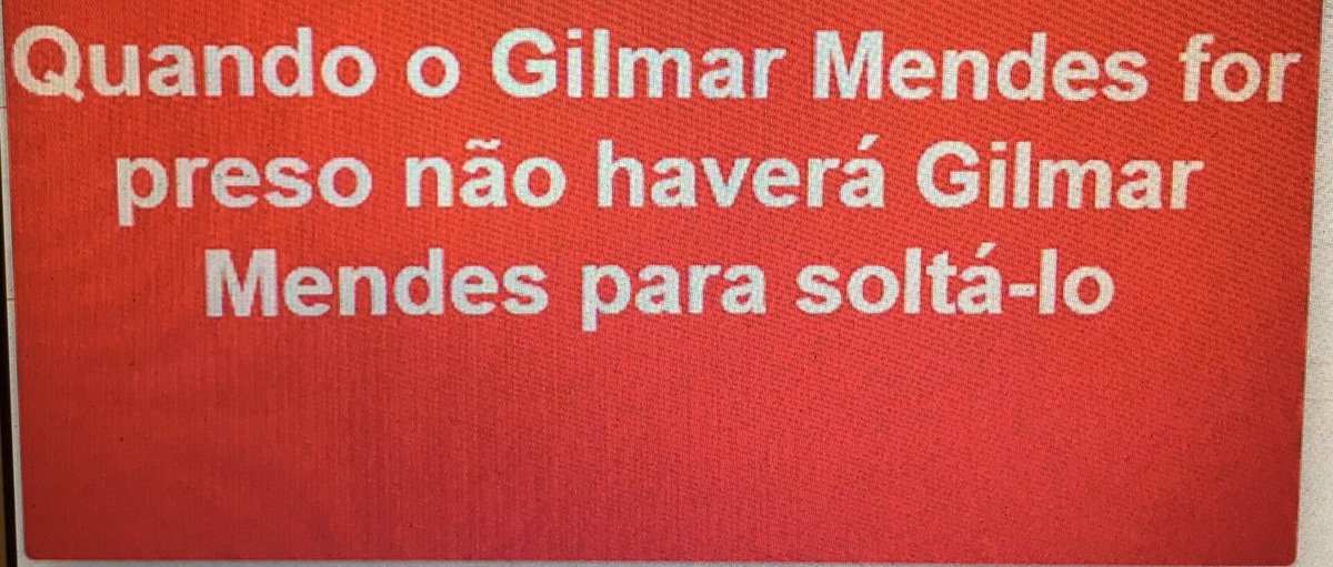 jose_simao's tweet photo. Se o Gilmar Mendes for preso não vai ter Gilmar pra soltar o Gilmar! https://t.co/V7uvMAdXxJ