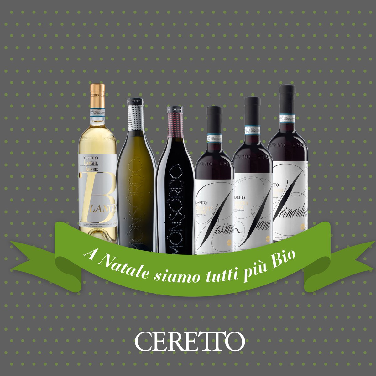 Una scelta sostenibile nel menu di #Natale: #vini provenienti da uve coltivate con metodo #biologico e #biodinamico, nel rispetto della #natura. 
#christmas #cerettowinery