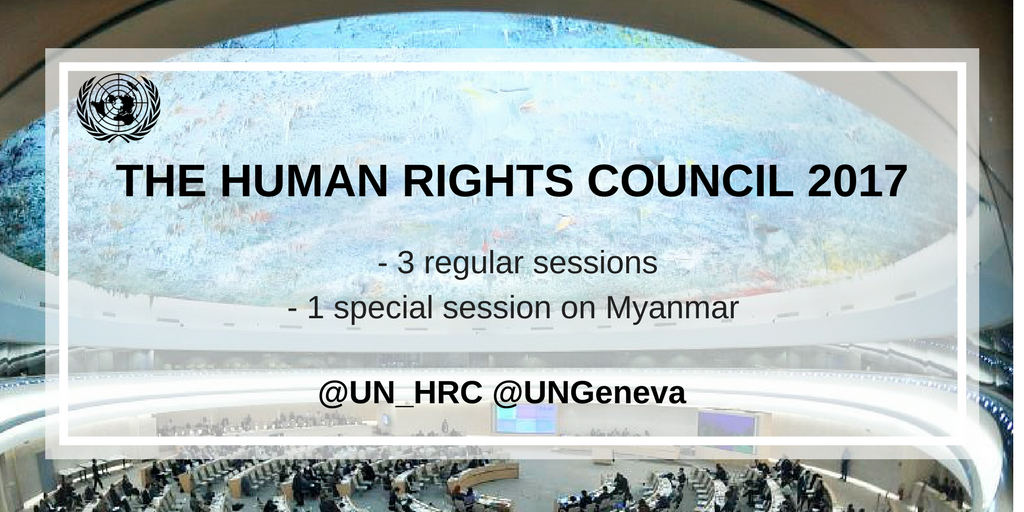 UNGeneva's tweet photo. This year, the #HRC hold 3 regular sessions &amp; 1 special session on the #humanrights situation of the #Rohingya in #Myanmar. Take a look at all resolutions, decisions &amp; statements made. https://t.co/fTTroAnlfJ https://t.co/Am1DxMu7EB