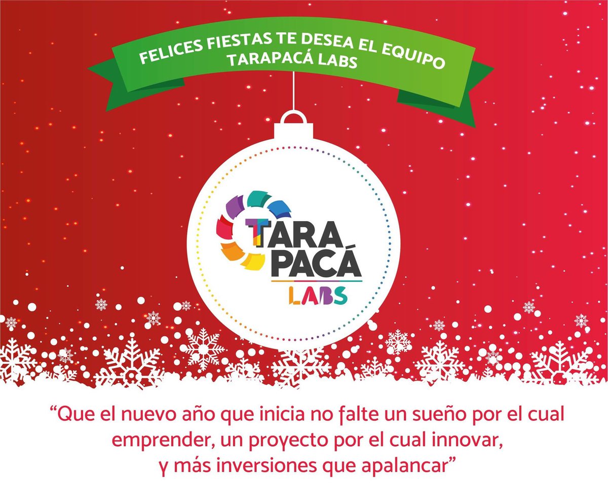 AyalaEvadil's tweet photo. Todos los que hacemos @TarapacaLabs deseamos que las sonrisas se dibujen en los rostros d los  #emprendedores e #innovadores de #Tarapacá, y el 🌍,q sus familias y amigos comprendan su pasión y en estas fiestas todos juntos se concentren en reír compartir y ser Felices.Un abrazo https://t.co/bacMRfYxGP