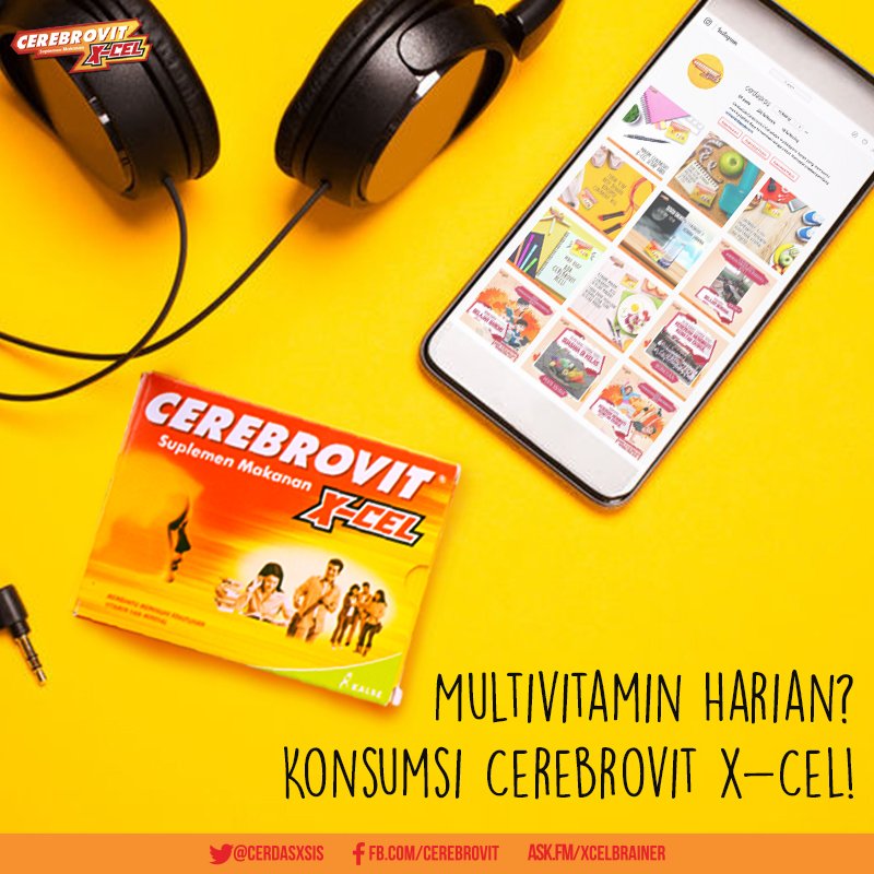 Agar hari-harimu jadi lebih semangat, beri asupan multivitamin Cerebrovit X-Cel, ya!