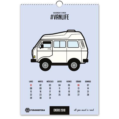 furgosfera's tweet photo. El calendario furgonetero del año. Cuelga de tu pared las mejores furgos clásicas diseñadas por @furgosfera Para que no te olvides de viajar ni un solo día de 2018.  Consíguelo GRATIS con tu suscripción! 👉🏼 https://t.co/KhcY08sL93 https://t.co/oEHjvbkYOK