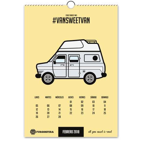 furgosfera's tweet photo. El calendario furgonetero del año. Cuelga de tu pared las mejores furgos clásicas diseñadas por @furgosfera Para que no te olvides de viajar ni un solo día de 2018.  Consíguelo GRATIS con tu suscripción! 👉🏼 https://t.co/KhcY08sL93 https://t.co/oEHjvbkYOK