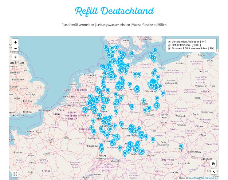Whoop Whoop! Wir haben gerade die 1000. Refill Stationen in Deutschland eingetragen #refillrevolution #refill