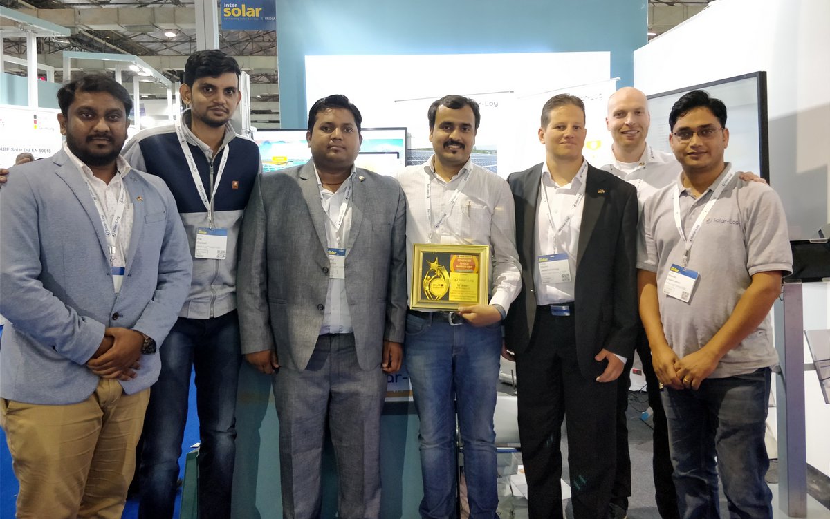 rajeshwarsh's tweet photo. We would like to thank our customers and partners for their confidence in us.  We at @SolarLogTM_Int are delighted to have won the @SolarQuarter 's Consumer Choice Award 2017.  #Award https://t.co/eC6CLaeZrd