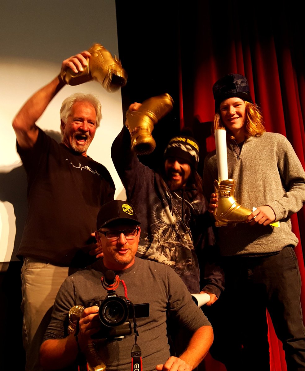 skisunlight's tweet photo. Our third and final stop of the 2017 Winter Stoke Film Festival. Golden boot awards go to @russbrownco , Marcus Kates, Adam Whitt, and Logan Lauffer. #winterstoke #goldenbootawards #filmfestival #stoked https://t.co/dvN388WKkV