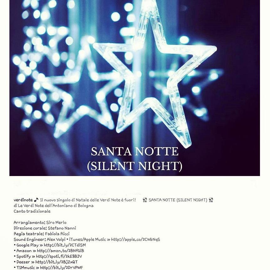 pattydesandre's tweet photo. Il nuovo singolo delle #VerdiNote è fuori ora! Ascoltatelo in tutte le piattaforme digitali! #SantaNotte #Bologna https://t.co/DX3GJhGsTX