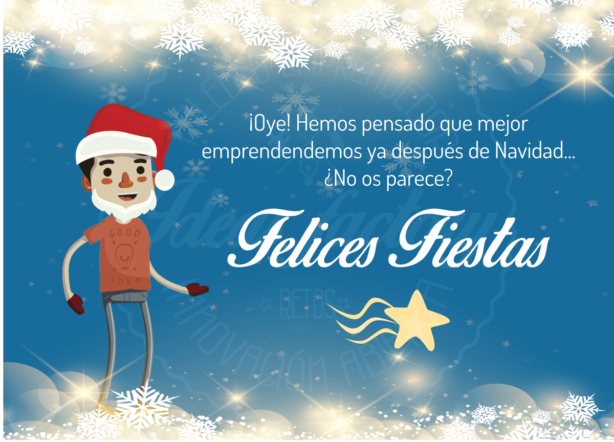ideasfactory_es's tweet photo. En @ideasfactory_es vamos a dejar el emprendimiento para después de los #turrones 🍫 y #mantecados🍬  Mientras tanto... 🌟 ¡¡Os deseamos Felices Fiestas!! 🌟 #EnNavidadNoSeEmprende #EmprendeIF #EmprenderMola  #FelicesFiestas 🎄🎁 https://t.co/gX8V5pV6BU