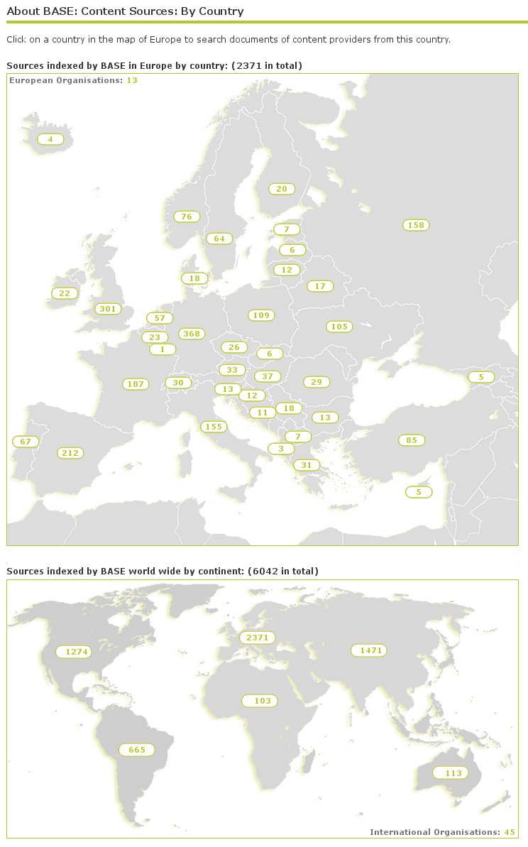 BASEsearch's tweet image. All in all we have now indexed repos and journals from 127 countries base-search.net/about/en/about… #basestat #BASEsearch