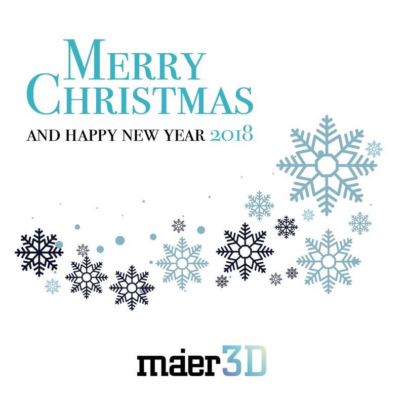 Maier3D's tweet photo. Desde @Maier3D deseamos a todos nuestros clientes y amigos que paséis una Feliz Navidad y que tengáis un feliz año nuevo! https://t.co/zpxDugdqB9
