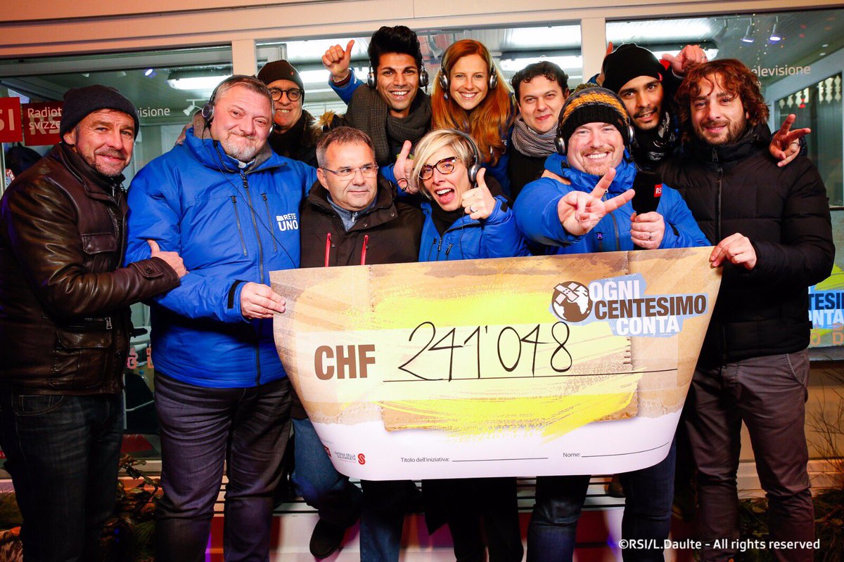 RSIonline's tweet photo. La RSI assieme a @radioticino hanno raccolto oltre 240’000fr in favore dei giovani in difficoltà in Svizzera. Anche questo è servizio pubblico @SRGSSR #OCC17 https://t.co/oYraNxP3Dh https://t.co/IZtbI2seTQ