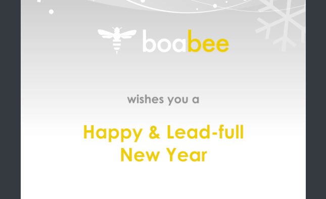boabee's tweet photo. Boabee wishes you a happy and successful 2018 ! https://t.co/ARhuIuYfOs