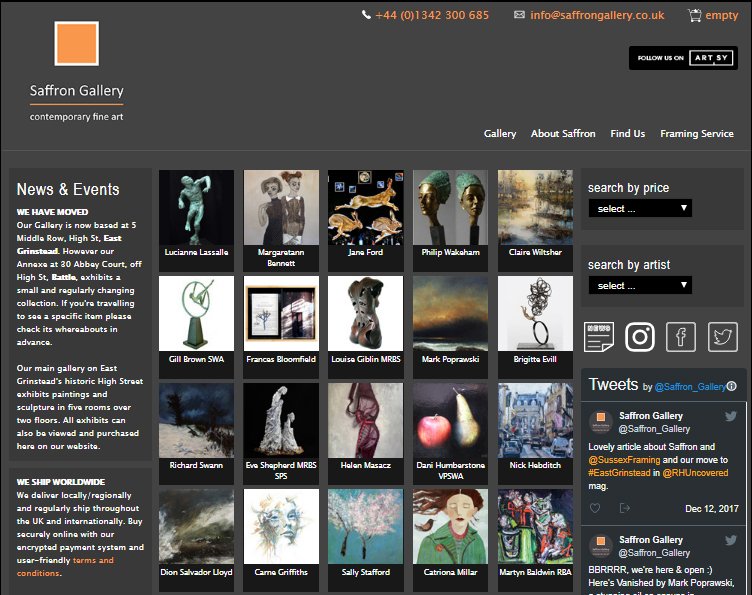 Last full day today, we're here til 4.30. 
Open 10am-2.30pm tomorrow (Sat), then we're closed til 11 Jan :)
Always open online saffrongallery.co.uk