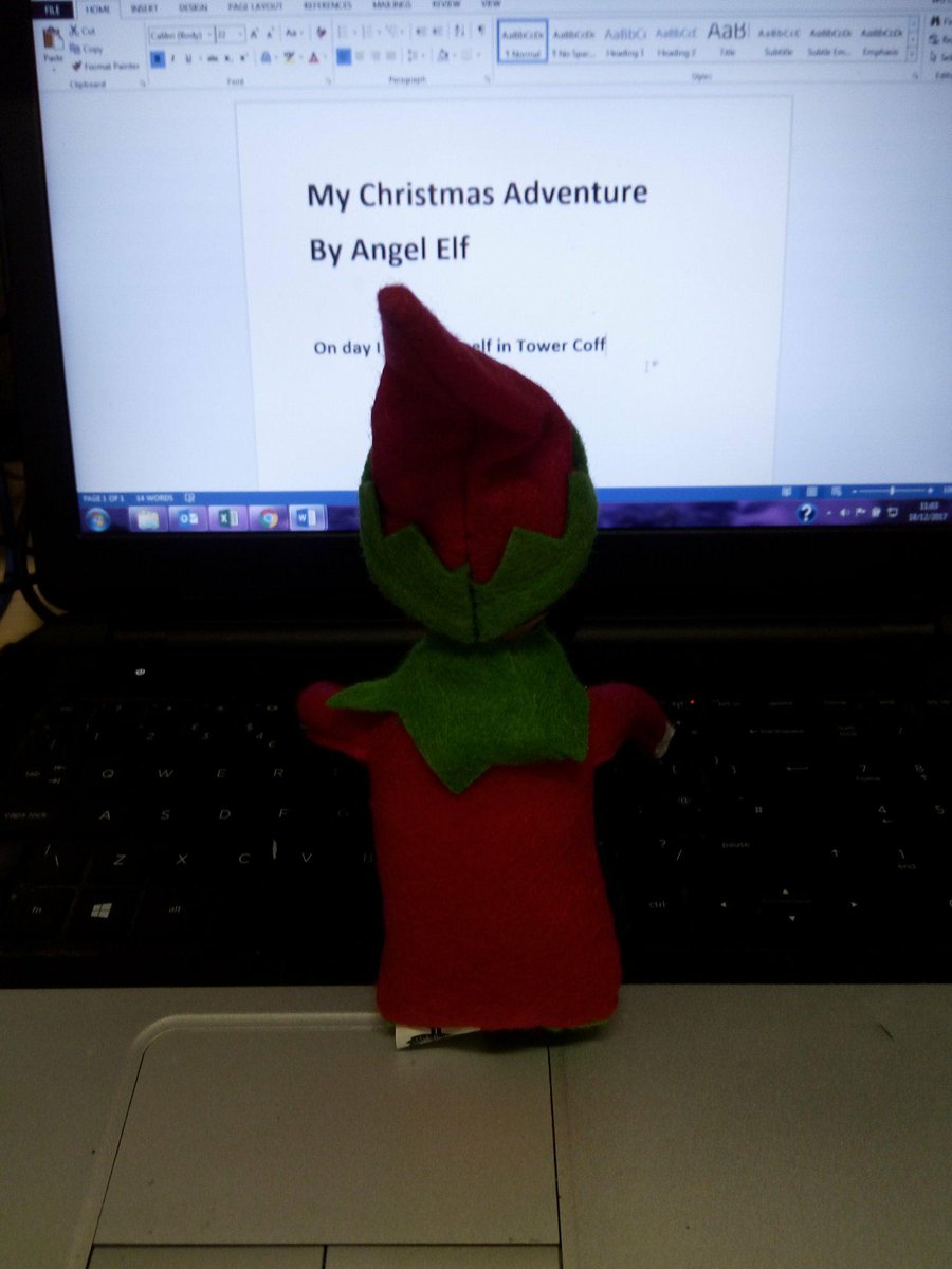 TccTower's tweet photo. Angel's time with us is nearing an end but there is still time to write a story about his adventures  @TccTower #elfontheshelf  #angelelf #Christmas https://t.co/JQ8HpuRq1v