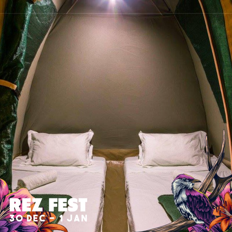 ✪ ✪ ✪ REZ GLAMPING VILLAGE . . .CLOSING SOON ✪ ✪ ✪

Bookings for our awesome Glamping Village close: 28 Dec | 5PM

Don’t sleep on this one (see what we did there 😉)

- View pics here: bit.ly/GLAMPVILLAGEPI…
- Purchase your tickets here: bit.ly/GLAMPVILLAGE