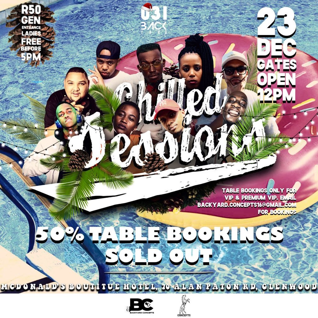_sthandelu's tweet photo. #1DayLeft ππ
#031Backyard #ChilledSessions. Ladies free before 5pm. Complimentary drinks to servedπ€·π½ββππ½ https://t.co/0u6XyQciGh