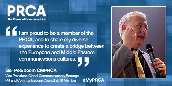 PRCA_HQ's tweet photo. .@GerPeerboom has been elected to the PR and Communications Council 2018. Here's what he has to say #MyPRCA https://t.co/sjSejtIaQg