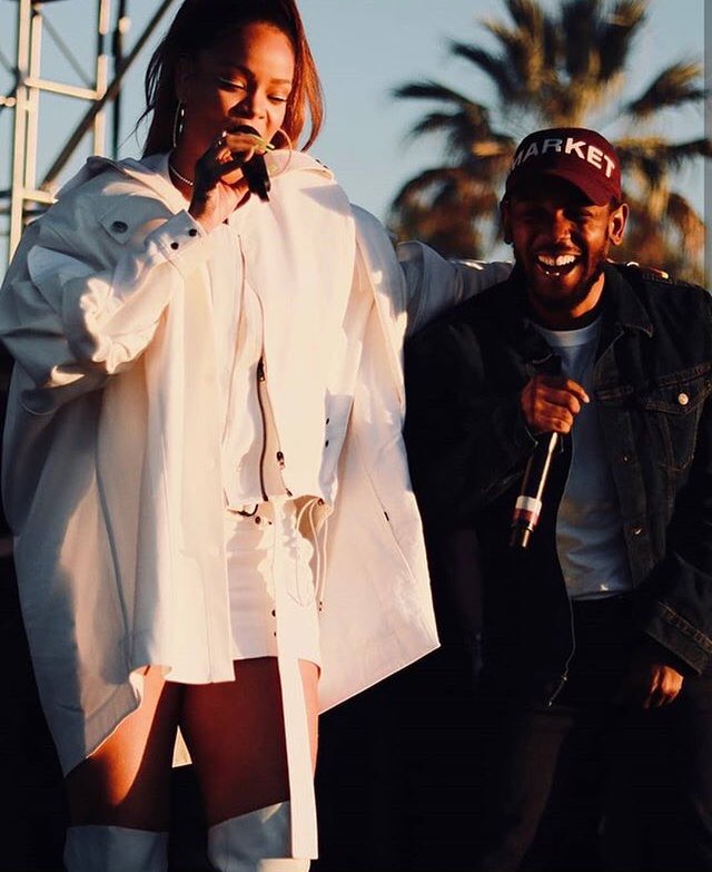 PLRihanna's tweet photo. Riri i @kendricklamar #TDEXMAS2017 https://t.co/A4ShNGEGjm