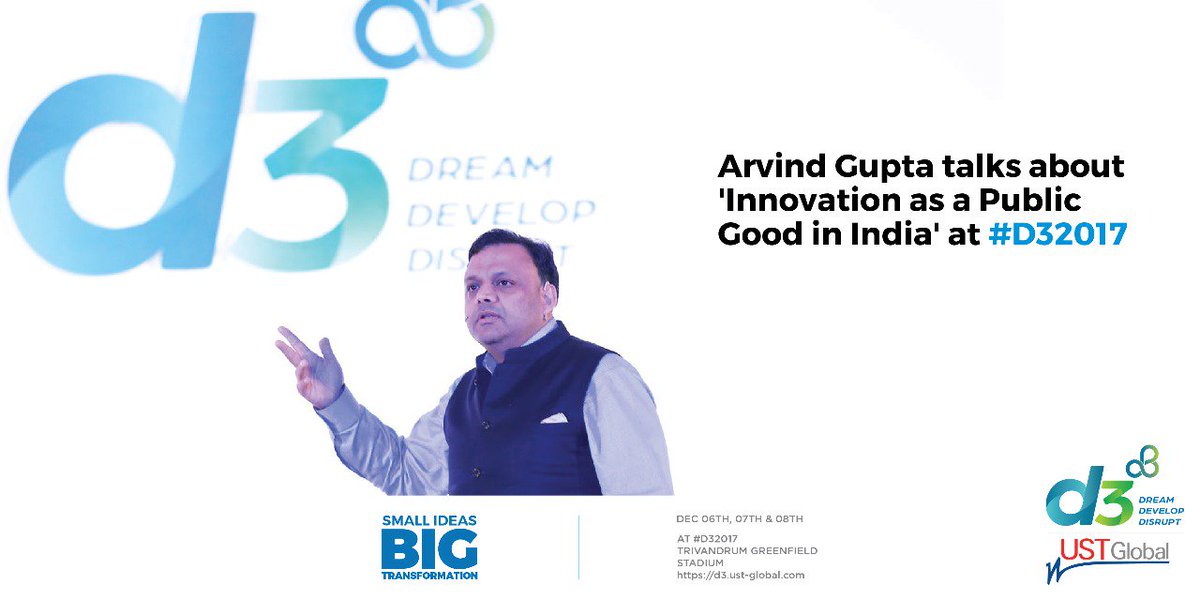 USTglobal's tweet photo. Arvind Gupta explains the different layers involved in making India an independent Digital country @ #D32017 https://t.co/M4gwzqMY4A
