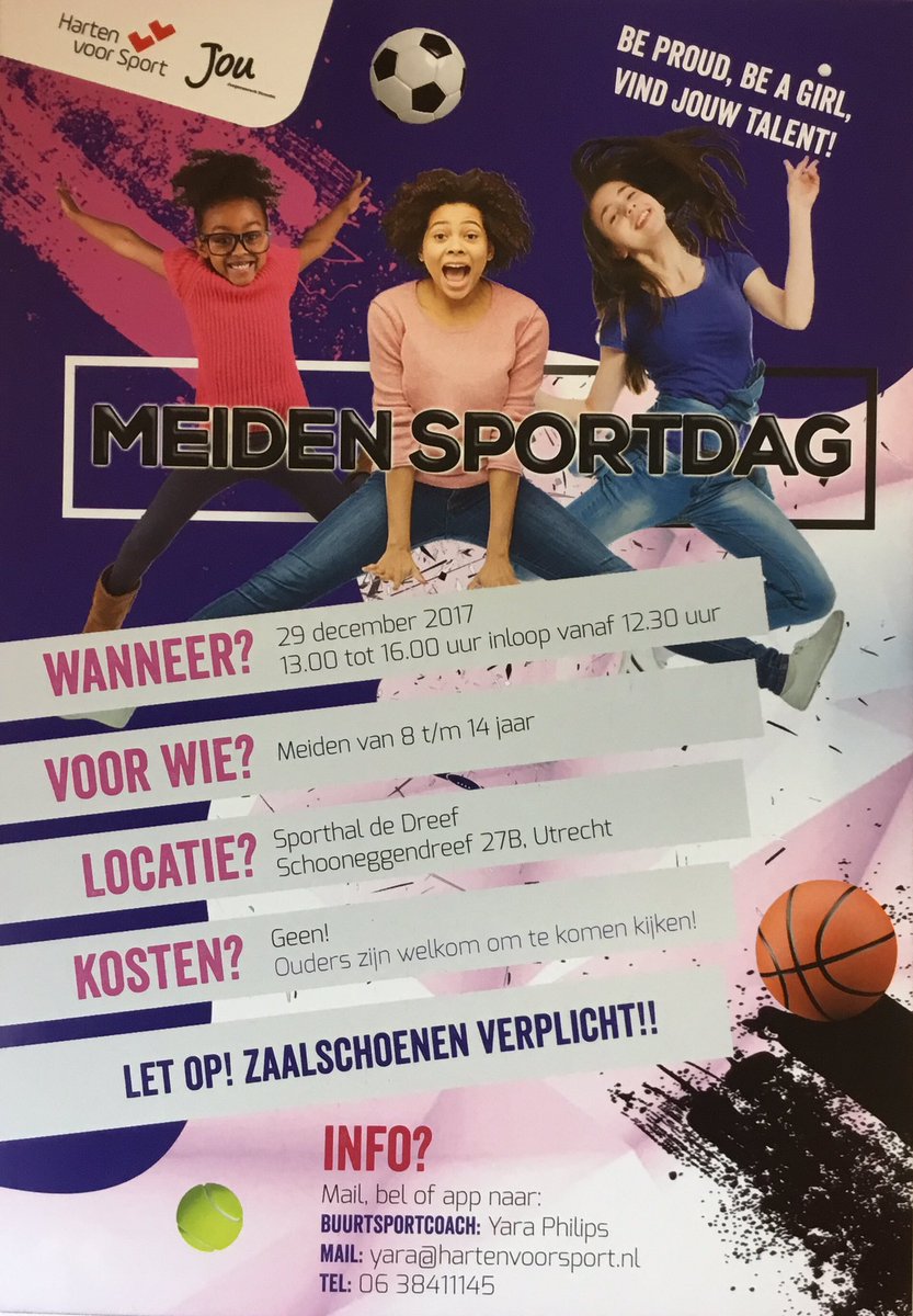 Het is vakantie! Op 29 december kan je meedoen met de meidensportdag van JOU! Hanae is ook aanwezig. Kom je ook? <a href="/JoU_Overvecht/">JoU_Overvecht</a>
