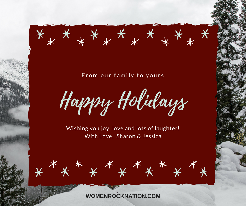 WomenRockNation's tweet photo. Wishing you a very happy holidays! #wrs2018iscoming https://t.co/kA36UcCOGC #womeninbusiness #health #happiness #career #family #love #womenrocknation https://t.co/ogS43sBOu0
