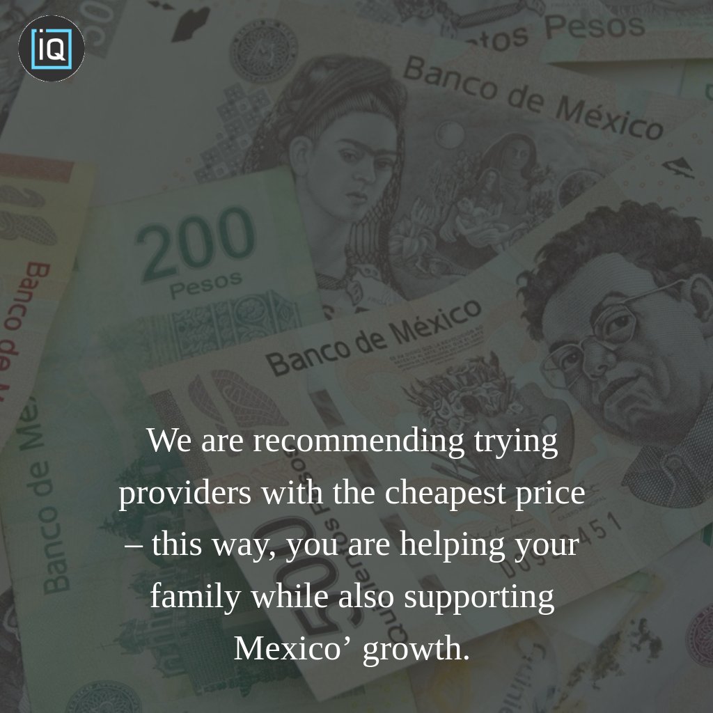 ExchangeRateIQ's tweet photo. Send Money to Mexico with the cheapest money transfer provider! @ExchangeRateIQ #sendmoneytomexico #usd to #peso #moneytransfer https://t.co/HYRWwlTByl https://t.co/NKVD4Fgpa1
