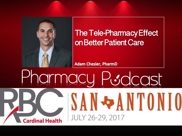 PharmacyPodcast's tweet photo. @CardinalHealth #RBC2017 @TelePharm Adam Chesler, PharmD talks about the IMPACT of #TeleHealth on Better Patient Care
https://t.co/1v1PjLPGGl https://t.co/UO51Fs7ach