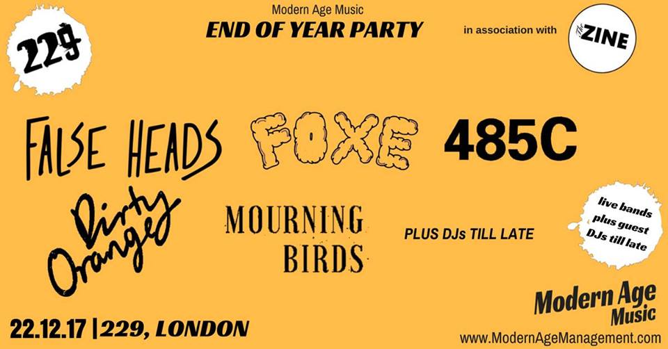 thezineuk's tweet photo. Tonight. 22 December
Rock n Roll Central #London
1830 : Which pub? 🤣
@ModernAgeMgt End Of Year #PARTY
1930 : @229thevenue 2, Doors. £6 entry.
1945 : @MourningBirds
2030 : #485C
2115 : @dirtyorange3
2200 : @foxeband
2245 : @FalseHeads
DJs until 3am!
https://t.co/J6tYlpVomJ https://t.co/zNB6kBoazM