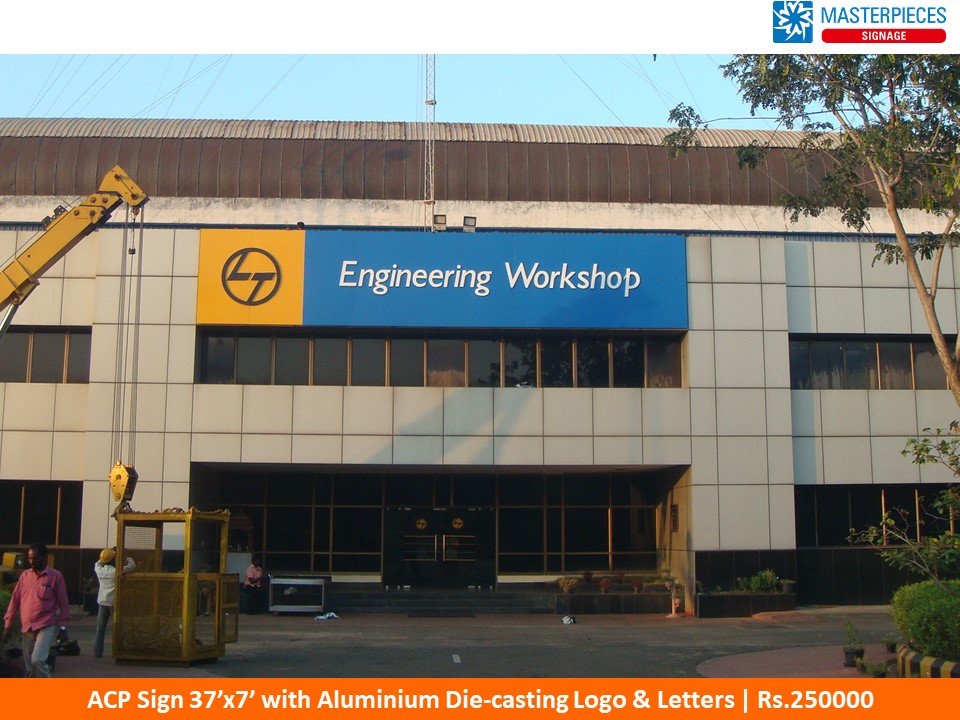 VantageOutdoor's tweet photo. ACP Sign with #Aluminium #DieCasting #Letters & #Logo for L&T Kanchipuram @LTI_Global #acp_sign #brandsign #companysigns #entrancesign For all your #Signage requirements, Visit : https://t.co/6CRGNItbhJ ๐044-26213757 masterpieces@vantage.co.in https://t.co/julYnnwJA4