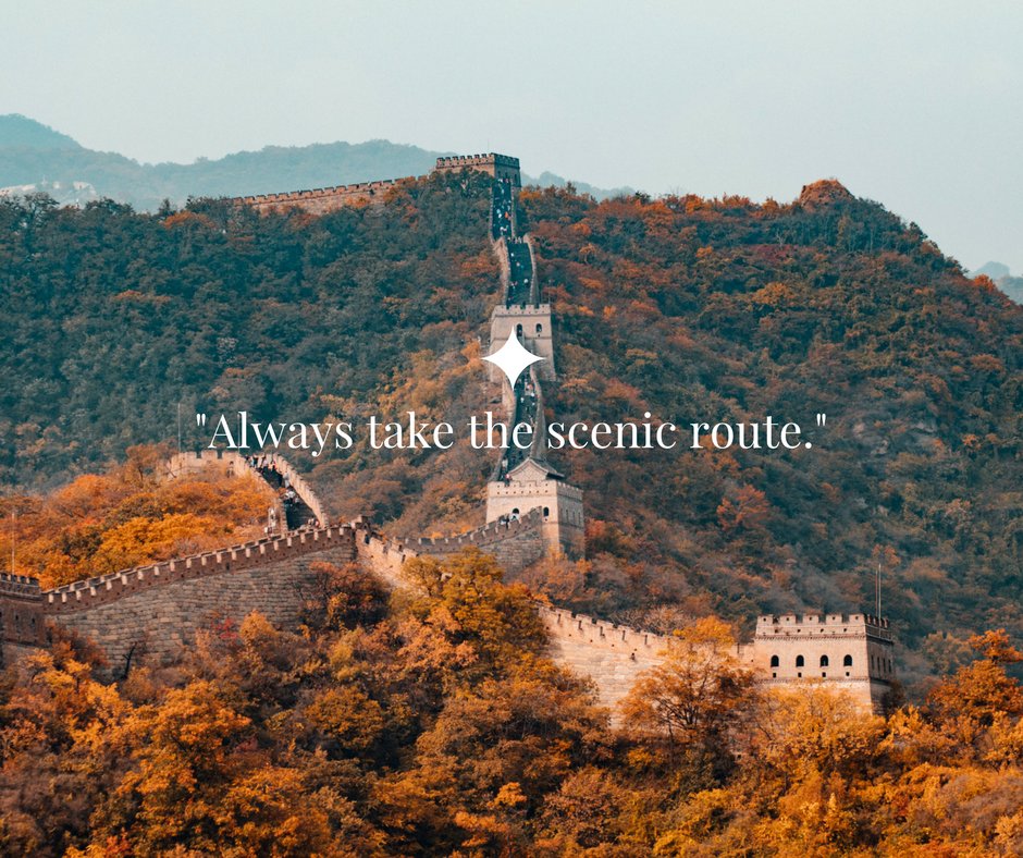roammobile's tweet photo. We agree! When's the last time took the scenic route? #RoamMobile #Roam #Travel #KeepRoaming #StayConnected #Wifi #Wanderlust #Adventure #Explore #ScenicRoute #Backpacking #GreatWallOfChina #WorldWonders https://t.co/N5rFOpMoVi