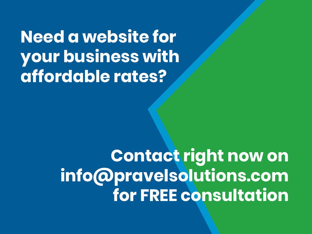 PravelSolutions's tweet photo. Contact on info@pravelsolutions.com right now for FREE consultation for any of your web development needs. #webdesign #webdevelopment #php #wordpress #responsivedesign #htmltopsd #html #css #outsourcing https://t.co/3PvNavmUOj