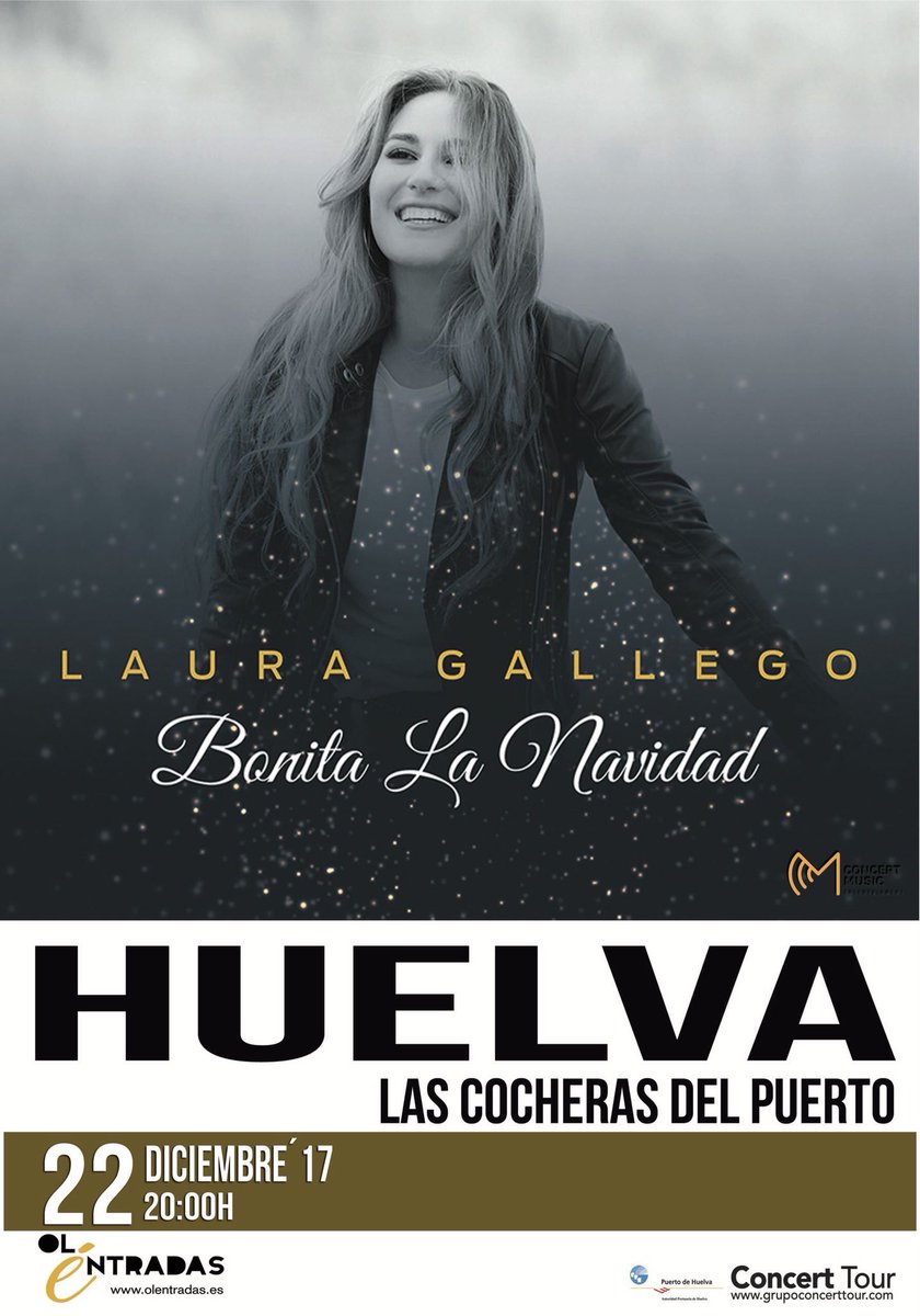 olentradas's tweet photo. Laura Gallego nos presenta  “Bonita la Navidad”
📅 hoy Viernes 22 de diciembre 🌍 HUELVA, Las Cocheras del Puerto
🎼🥁🎤 Villancicos, copla, flamenco y mucho más!!@lauragallego_oficial 
👉 https://t.co/Zc5QMlIB10 y taquilla
¡¡¡No te lo puedes perder!!! 🎄 https://t.co/xh0kLO3umH