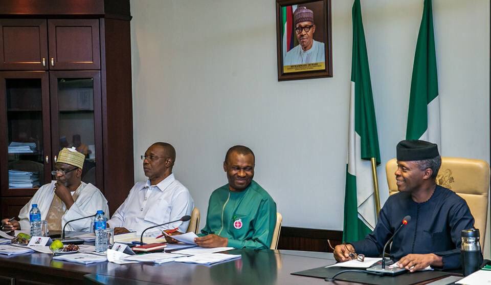 Opetuyii's tweet photo. Vice President @ProfOsinbajo presides over Niger Delta Inter-ministerial Meeting this morning at the Presidential Villa, Abuja. 
📸@novoisioro 
@usaniuguruusani @PetersideDakuku https://t.co/UW7y5zIi9k