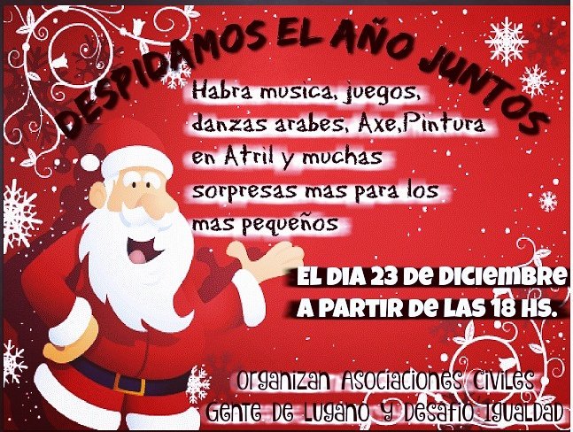 DesafioIgualdad's tweet photo. Despedimos el año a lo grande!! Este sábado 23 a las 18 hs en la.plaza sudamerica, Av Cruz y Piedrabuena, villa lugano, estaremos con la ong gente de lugano con juegos, arte, shows y muchas sorpresas para los más peques!! Los esperamos!!! https://t.co/iuaiM4WG0L