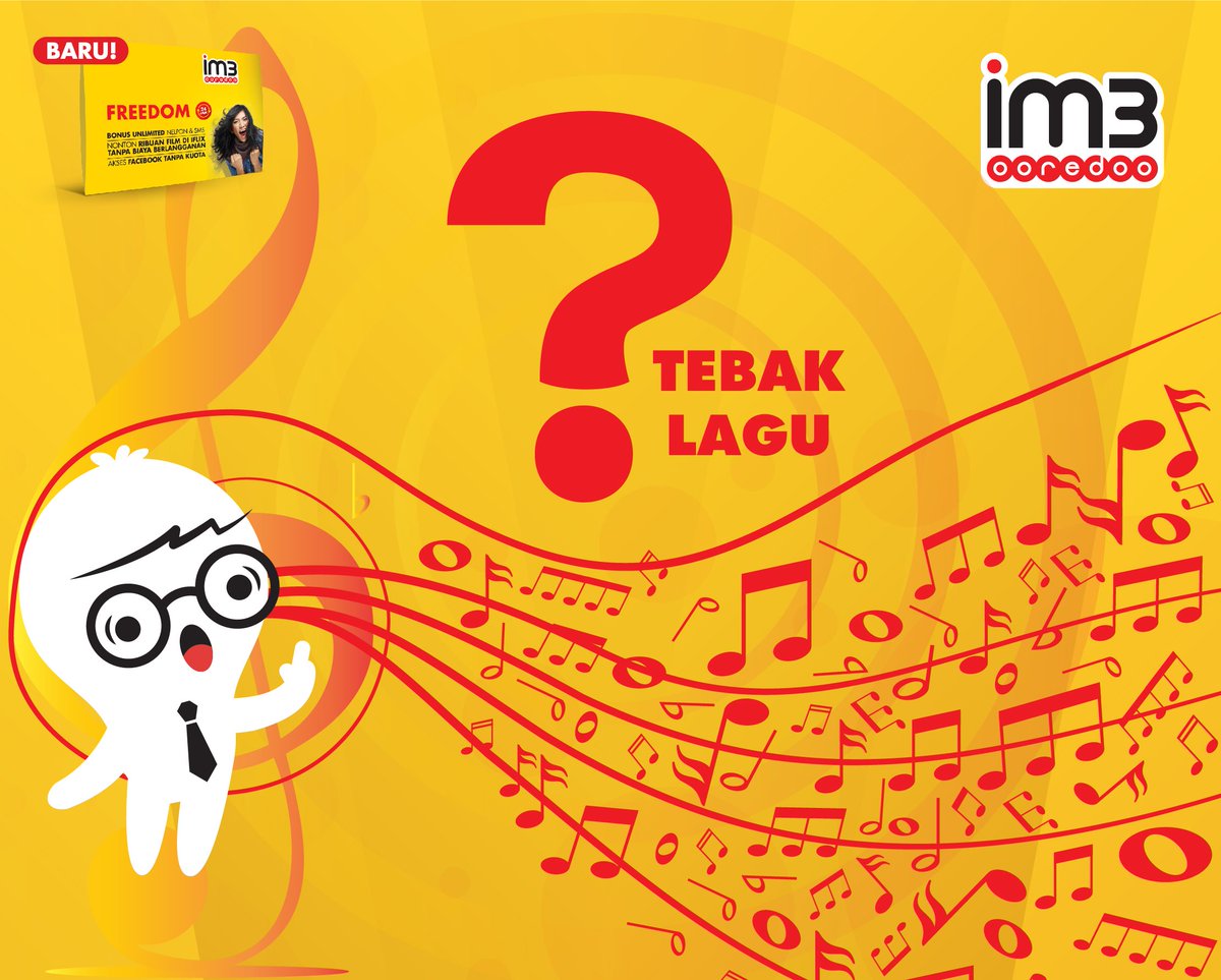 Baiklah tweeps mari kita mulai kuis sore hari ini, mimin kasih tau dulu peraturan kuis #TebakLagu #IM3OoredooMTR ya cceekkiiddoott hihihi..