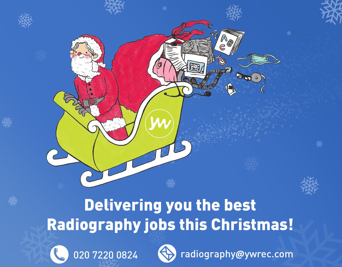 Merry Christmas and a Happy New Year from the YW Radiography team! Are you looking for a change in the New Year? Get in touch to discuss the fantastic locum and permanent opportunities across the UK on 02072200824 or, radiographyteam@ywrec.com