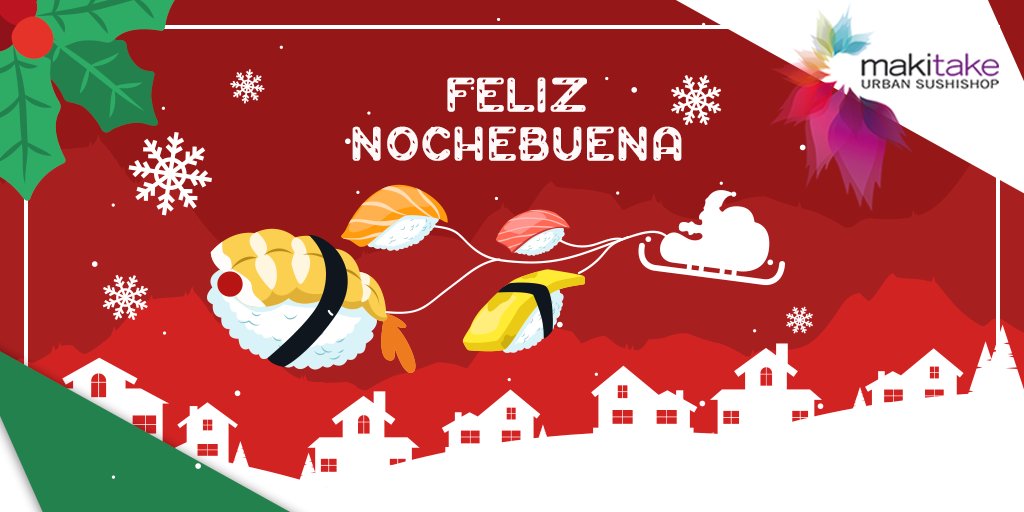 Makitakesushi's tweet photo. Hay muchas noches en el año… ¡Pero pocas tan especiales como esta! ¡#FelizNochebuena a todos! https://t.co/MEBUPhBbbD *Encarga tu #NaviBox para esta noche, abrimos hasta las 18:00. #Sushi https://t.co/2w9to8mGN8