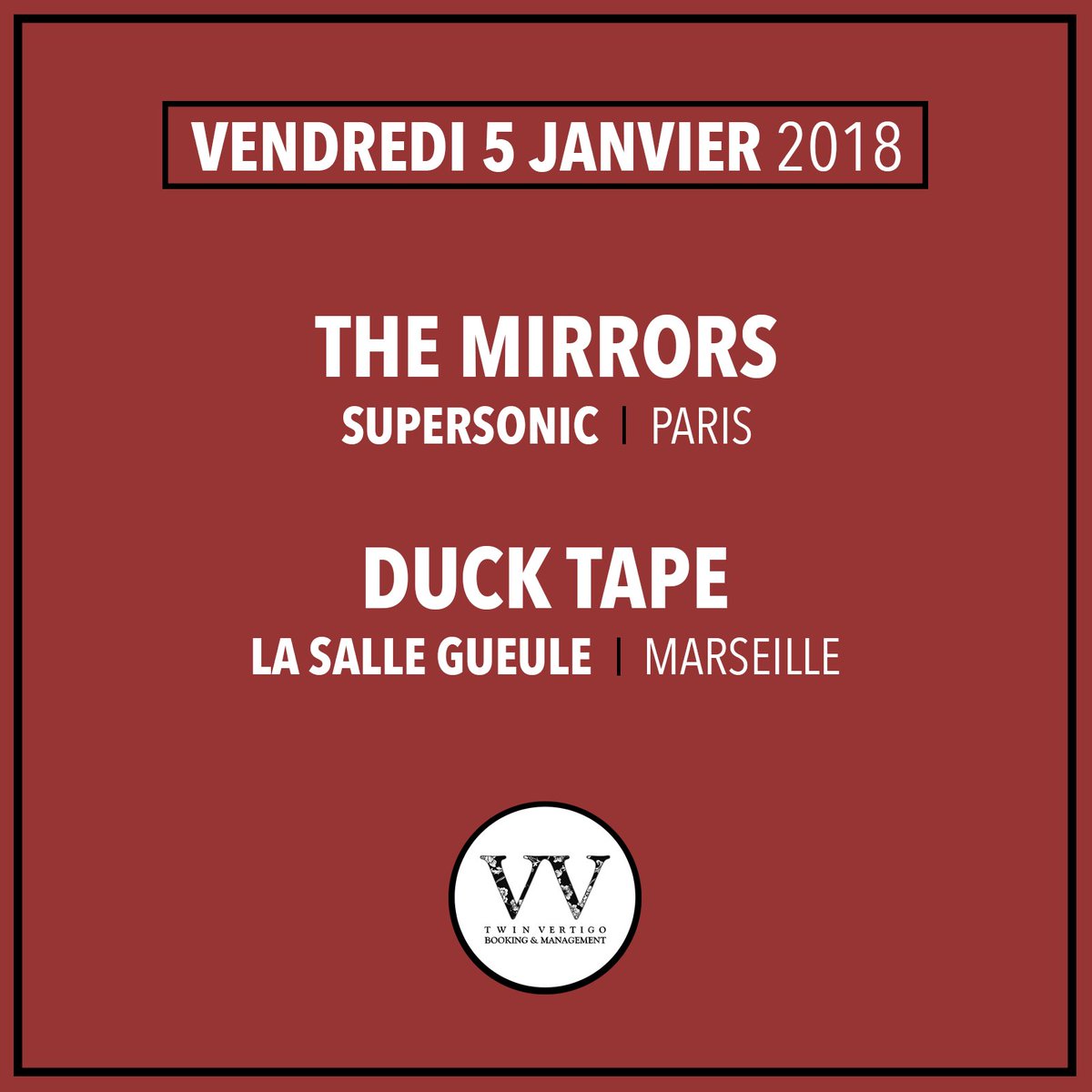 twin_vertigo's tweet photo. 🌲 BONNES VACANCES 🎅

L'année touche à sa fin, merci à toutes et à tous pour le soutien en 2017, c'était une sacrée année ❤

📅 Le premier rendez-vous de 2018 aura lieu le 5 janvier aux deux bouts de la France. D'ici là, on vous souhaite de très belles fêtes de fin d'année ! ✨ https://t.co/DYIOUUKTBB