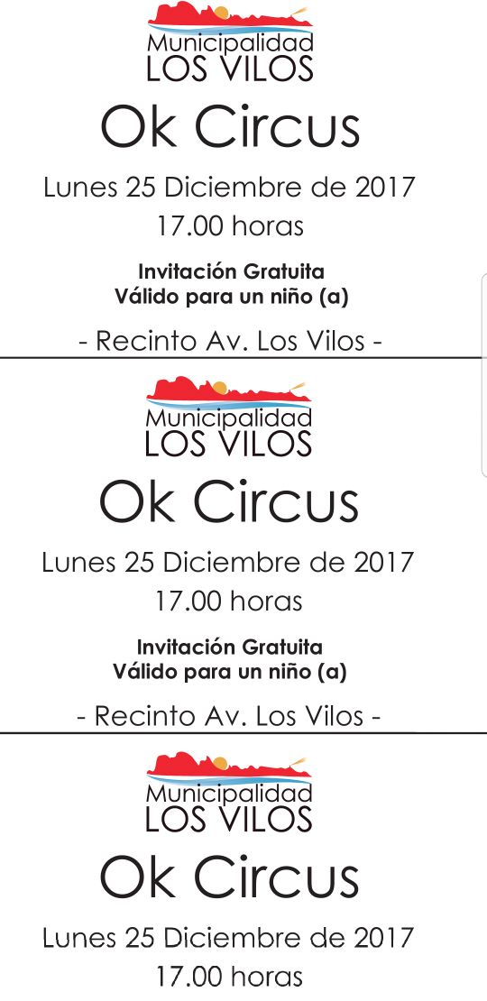Vecinas y vecinas, tenemos entradas de regalo para los niños y niñas de nuestra comuna que quieran asistir al OK Circus, los días viernes, sábado y lunes a la función de las 17 horas. Se entregarán en la Oficina de Organizaciones Comunitarias, ubicada en Longonoval 270.