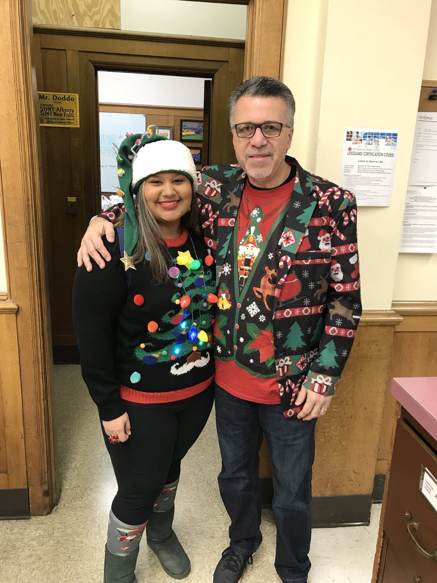 NorthNfa's tweet photo. Ugly Sweater Day @NorthNfa Happy Holidays! @newburghschools @NewburghSup @excelsior_ptech https://t.co/66vG7Fugb7
