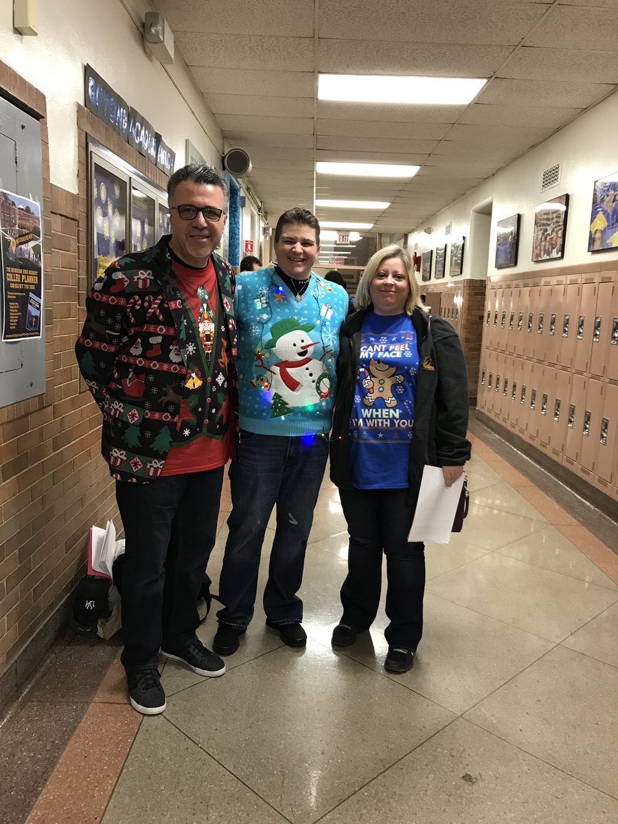 NorthNfa's tweet photo. Ugly Sweater Day @NorthNfa Happy Holidays! @newburghschools @NewburghSup @excelsior_ptech https://t.co/66vG7Fugb7