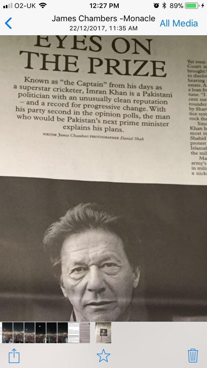 anilakhawaja's tweet photo. EXCLUSIVE: #TheMonacle,Eyes On The Prize -“known as‘the captain’ frm his days as a superstr cricketer,@ImranKhanPTI is a politician w/ an unusually clean reputation &a record 4 progressive change.W/ his party 2nd in opin polls,the man who’d b #Pakistans nxt PM explains his plans” https://t.co/BPjptvfCqL