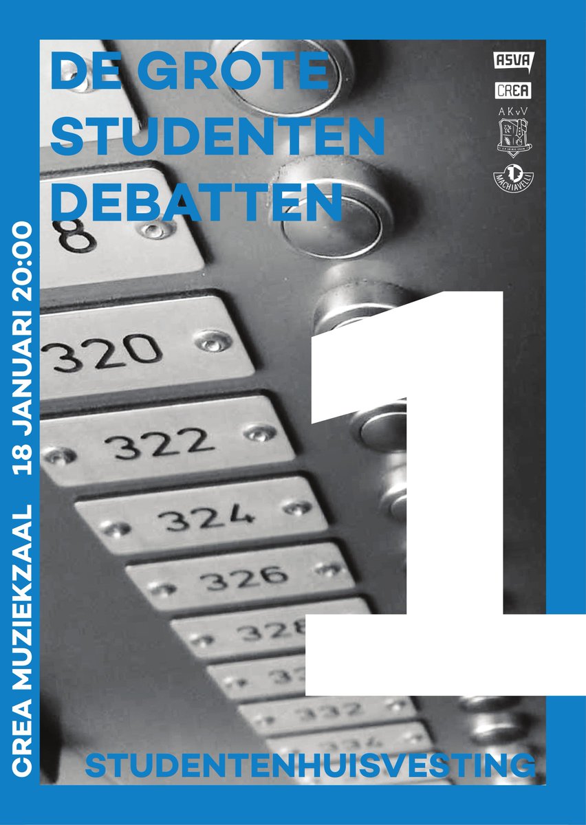 asva_vakbond's tweet photo. Op 18 januari vindt het eerste Grote Studentendebat plaats, waar o.a. @ericvanderburg, @DonCeder en @RutgerGW met elkaar in debat zullen gaan over een hot topic: #Studentenhuisvesting! https://t.co/HiquviYABg
