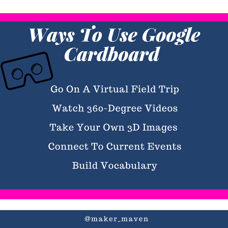Here are some of our favorite ways to use Google Cardboard! How do you like to use Google Cardboard? <a href="/GoogleForEdu/">Google for Education</a>  #EdTech #MakerEd