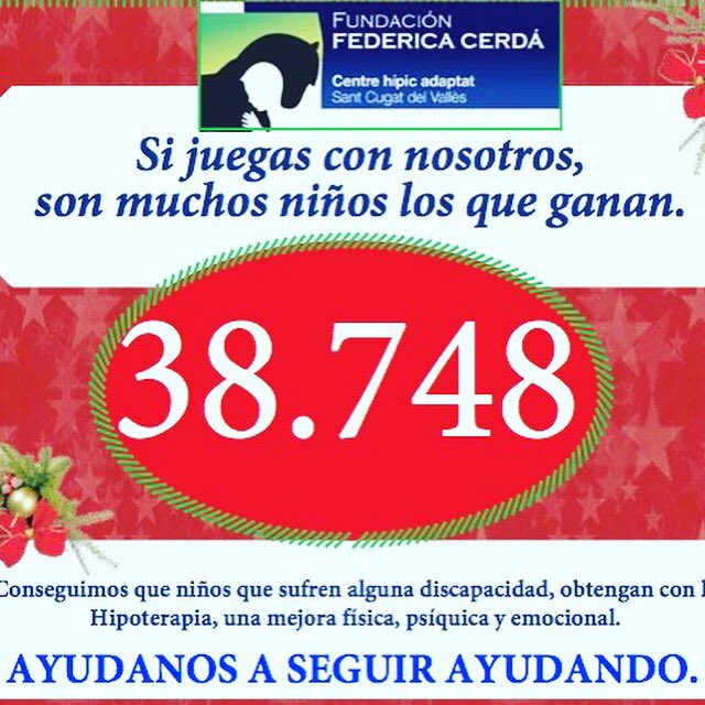 Nuestro número tiene reintegro! Para cobrarlo:oficina 0553 la caixa c/valldoreix n 75 de Sant Cugat del Vallès